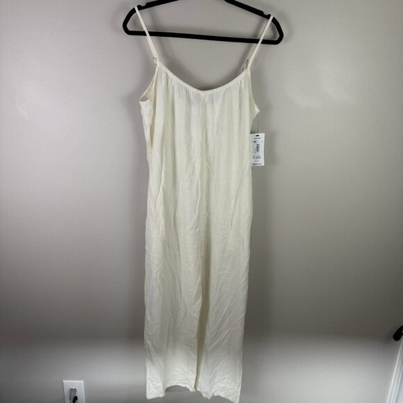 Hurley Off White Wide Leg Jumpsuit XS NWT Boho Beach Lightweight Summer Flowy - Picture 2 of 11